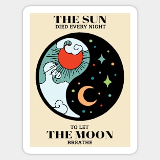 Vintage Yin Yang Day and Night Sticker